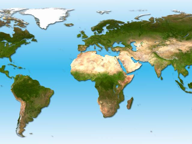 mapa, Atlantický oceán