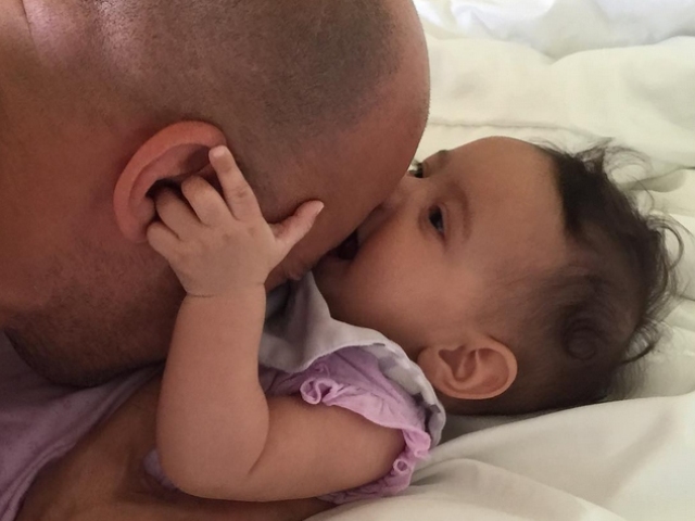 Herec Vin Diesel so svojou dcérkou Pauline. 