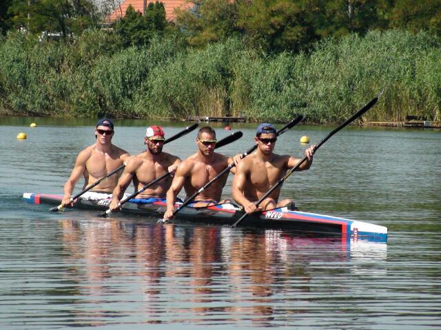 Tibor Linka, Juraj Tarr, Erik Vlček a Denis Myšák, K4, rýchlostná kanoistika