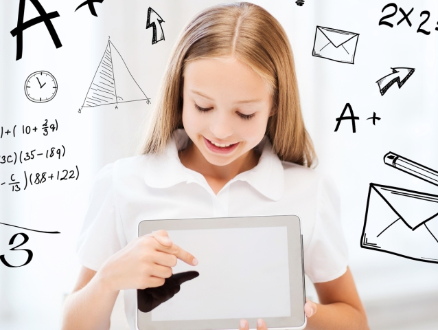 škola, žiak, žiačka, študent, tablet