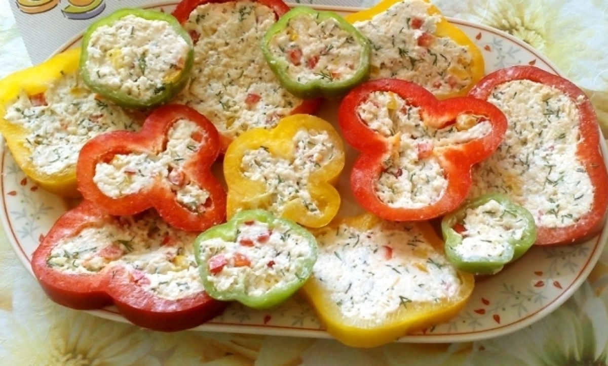 plnené paprikové plátky, paprika