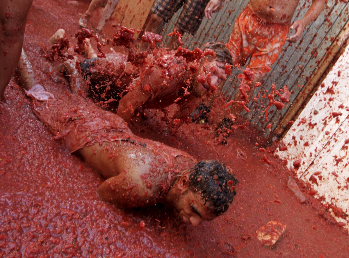 La Tomatina, paradajky, paradajková bitka, španielske mesto Bunol,