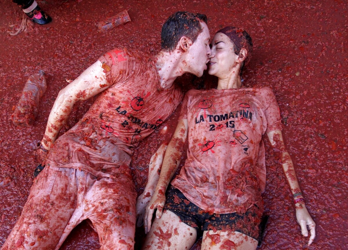 La Tomatina, paradajky, paradajková bitka, španielske mesto Bunol,
