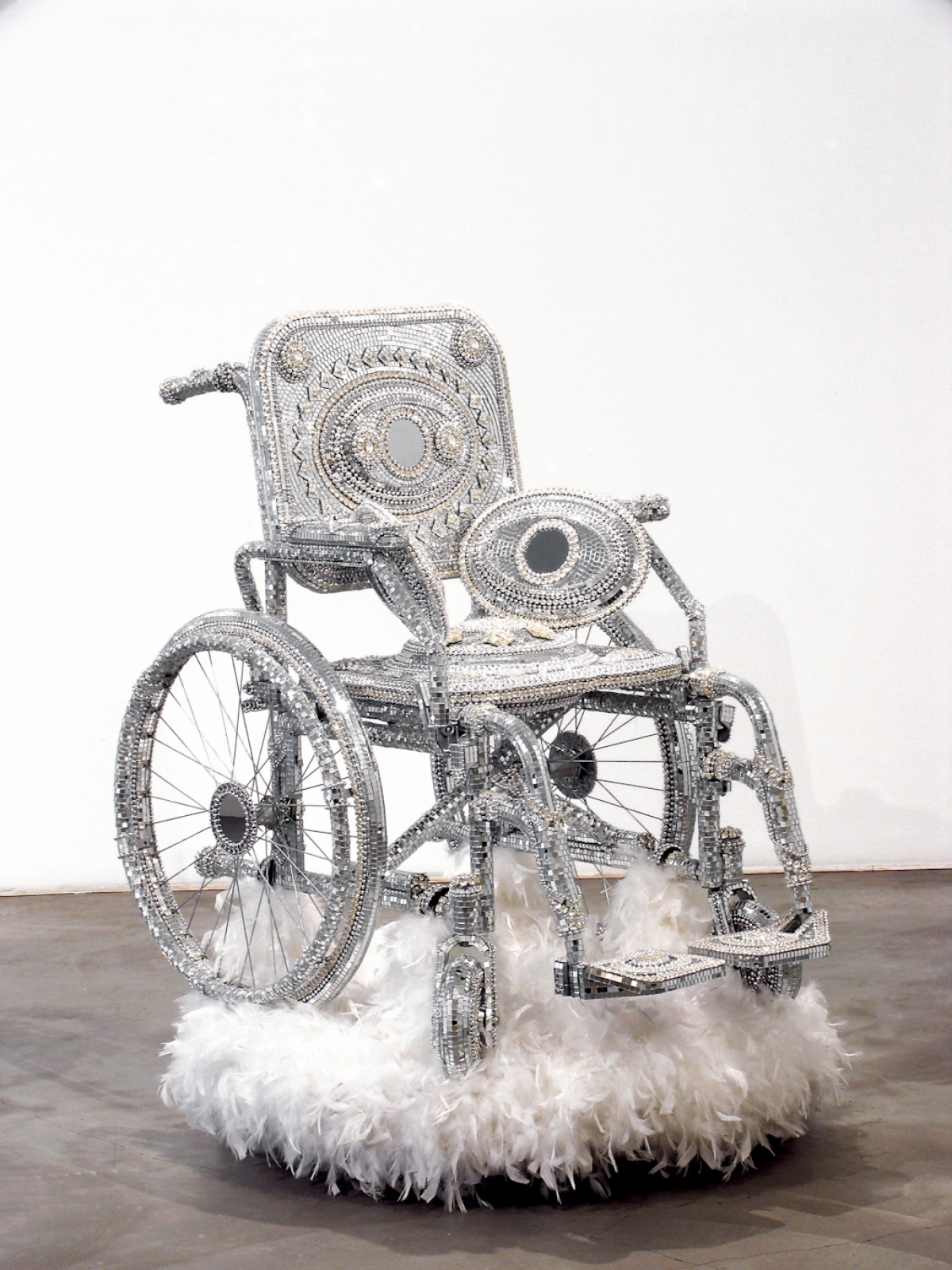 KOZUL KRISTIAN  DISCOWARE - INVALID CHAIR  mixed media  120 x100 x 80 cm  2003