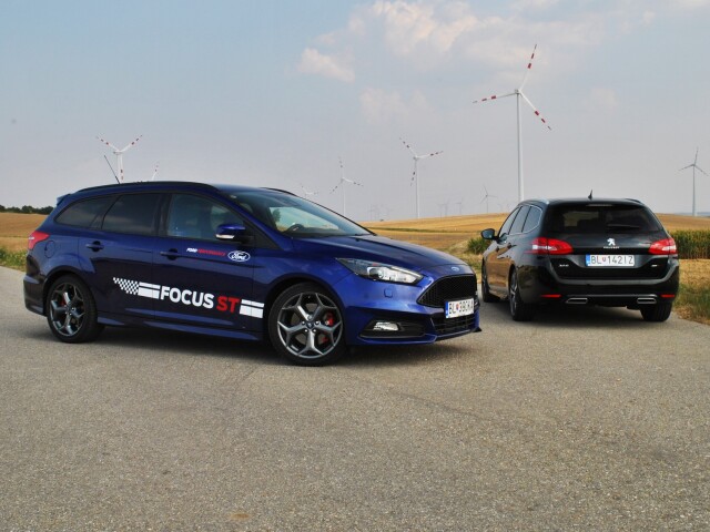 Peugeot 308 SW GT a Ford Focus ST kombi