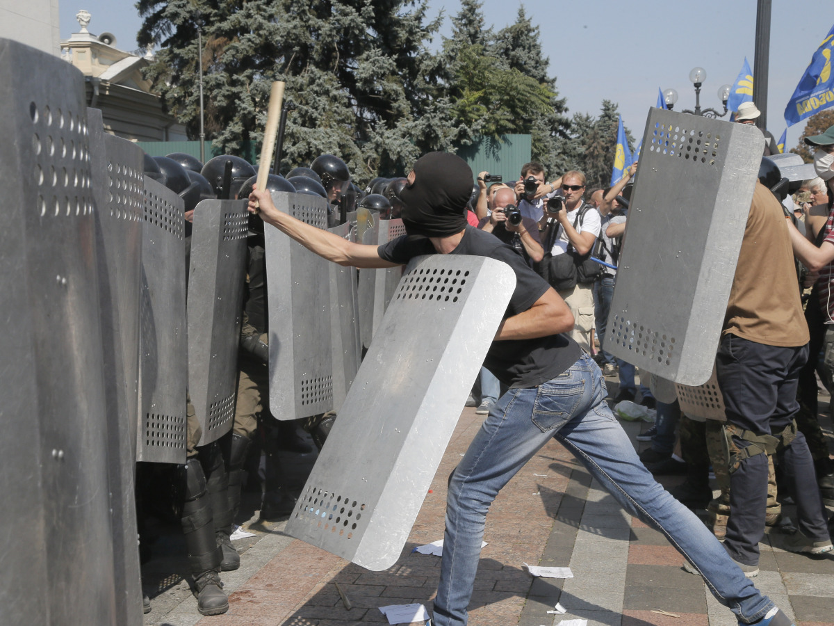 demonštrant, protest, Kyjev, Majdan