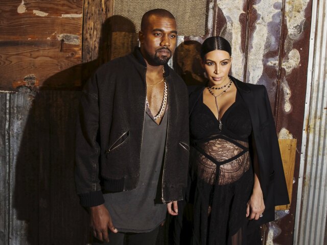 Kanye West a jeho tehotná manželka Kim Kardashian 