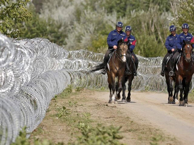 maďarsko, utečenci, migranti, plot, polícia, kone, hranice,