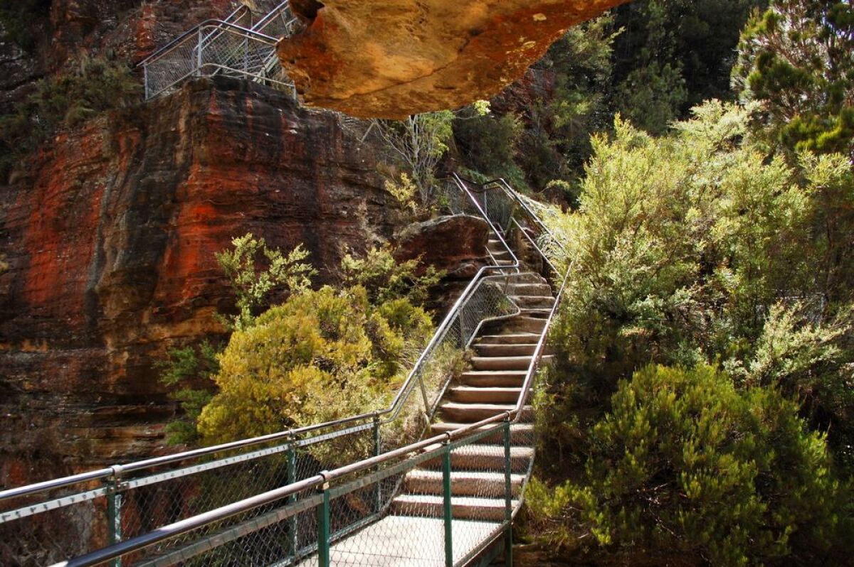 Giant stairway, Katoomba, Austrália, schody,