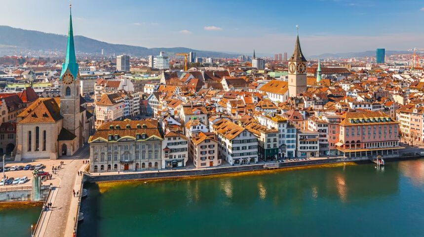 Zurich, Švajčiarsko, Zürich, mesto, rieka,
