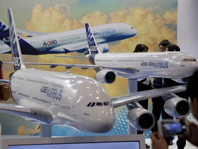 Airbus, lietadlá,Čina, Airbus A380, A300, expo