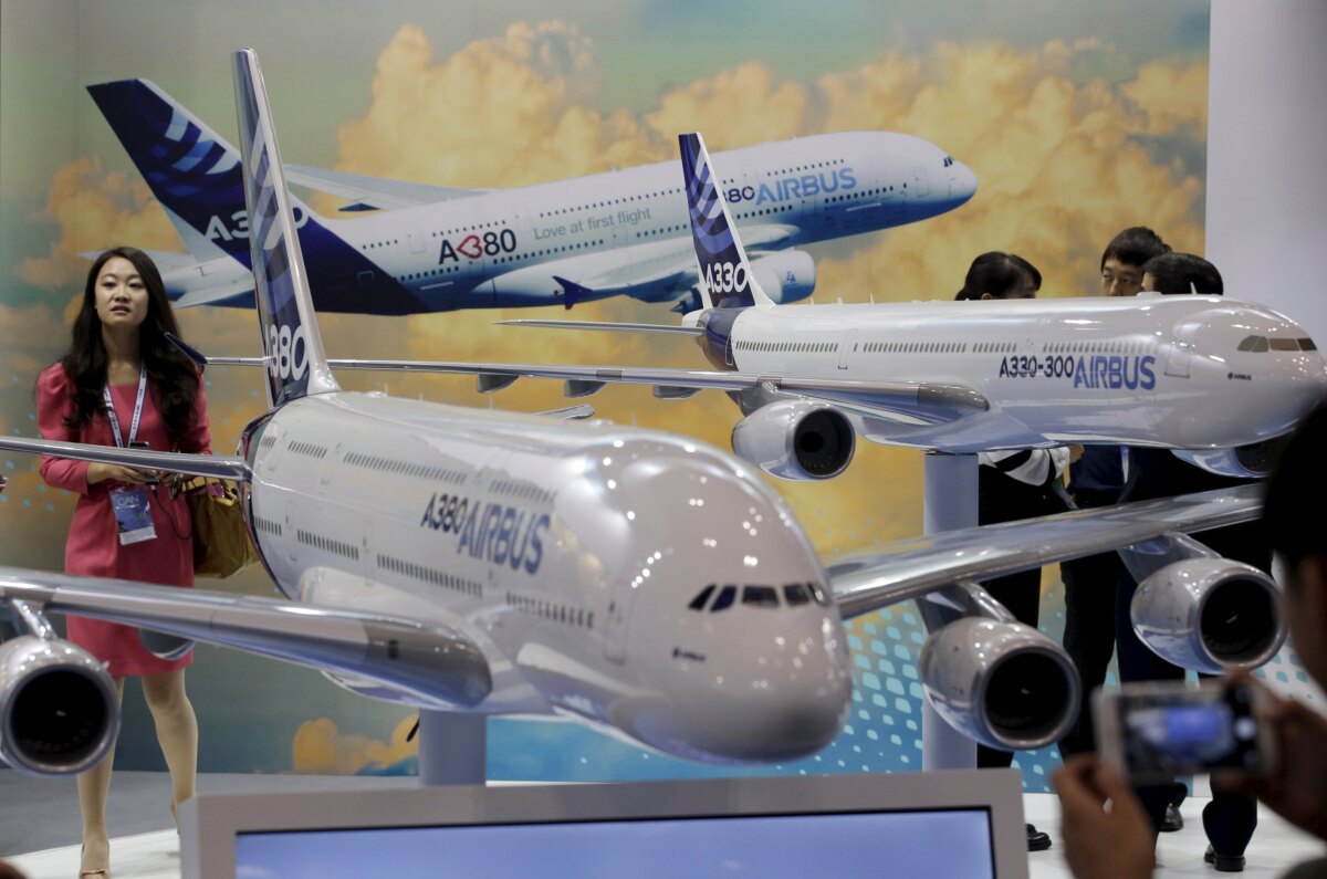 Airbus, lietadlá,Čina, Airbus A380, A300, expo