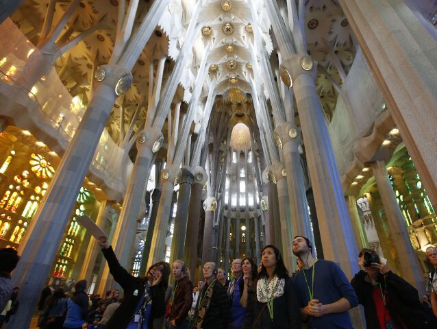 Sagrada Família, Barcelona, Španielsko, chrám, bazilika, kostol