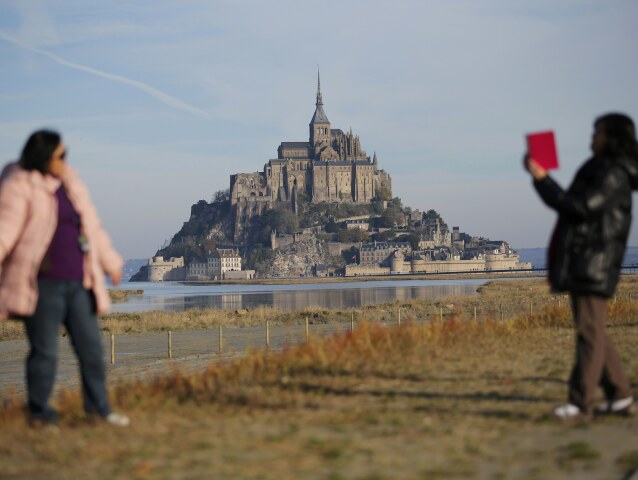 Ostrov Mont-Saint-Michel, Francúzsko,