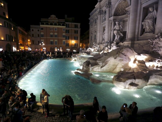 fontána di Trevi, Rím, Taliansko