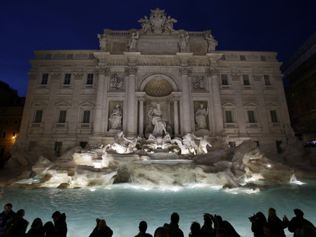 fontána di Trevi, Rím, Taliansko
