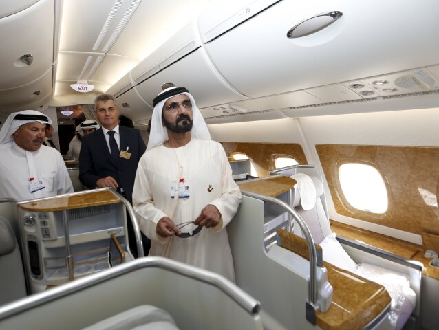 Emirates, Dubaj, lietadlo, Airbus A380-800