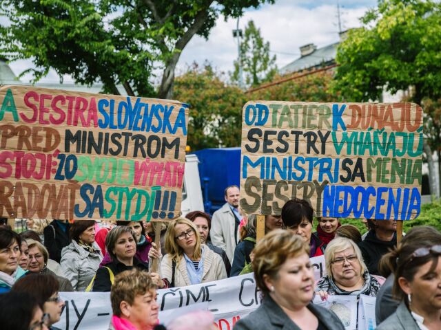 protest, sestry, zdravotníctvo