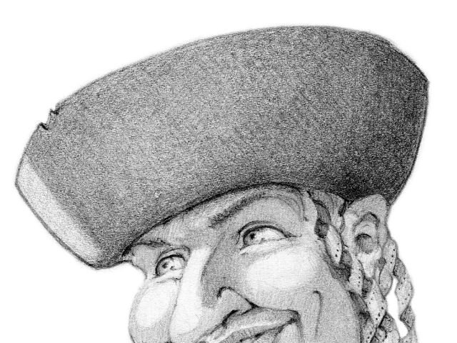 Palo Bielik karikatura autor Jan Fitma 