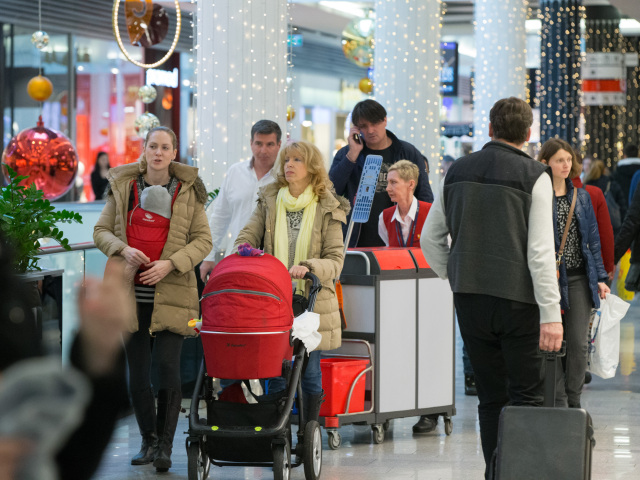vianoce, nakupovanie, obchodné centrum