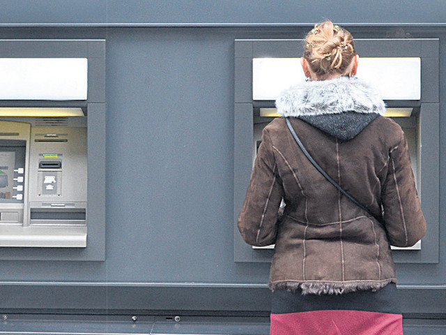 banka, bankomat