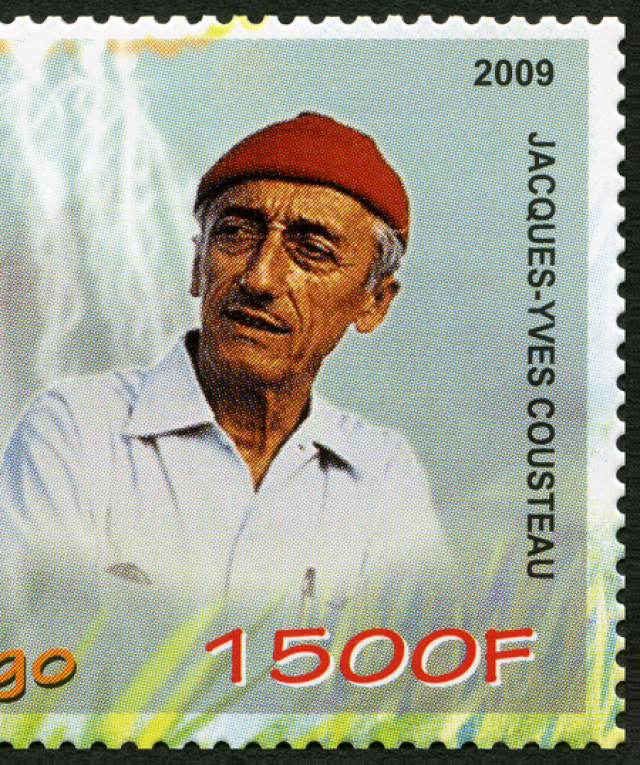 Jacques-Yves Cousteau, oceánograf, známka