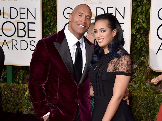 Herec Dwayne Johnson a jeho dcéra Simone Alexandra Johnson.