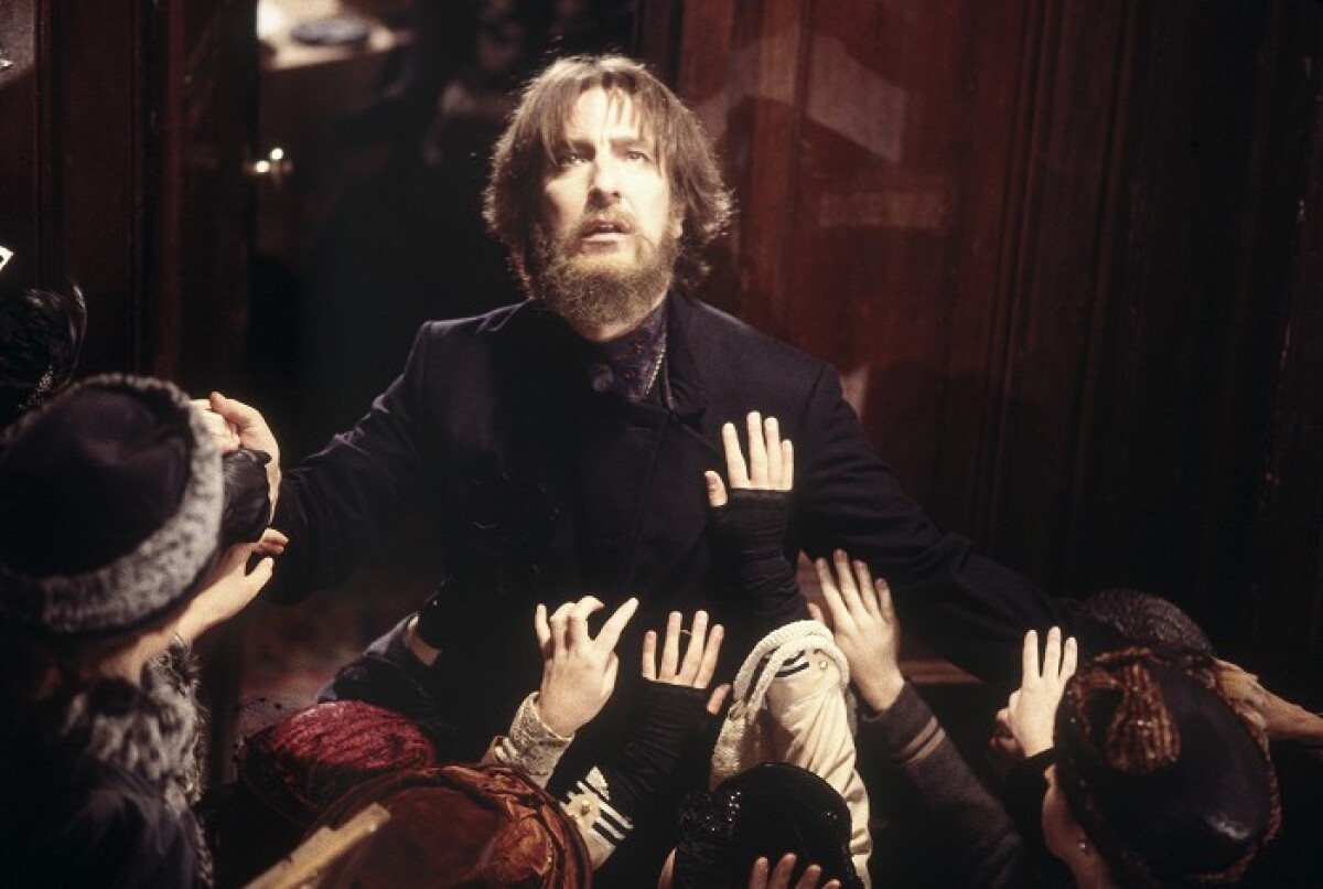 Za stvarnenie Rasputina ziskal Zlaty globus, Alan Rickman