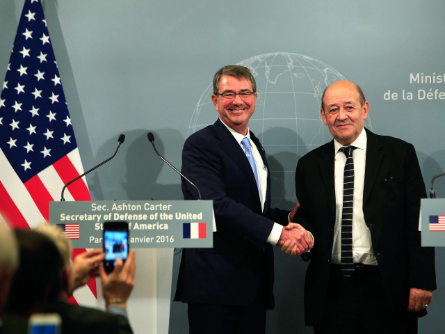 Jean Yves Le Drian, Ashton Carter,