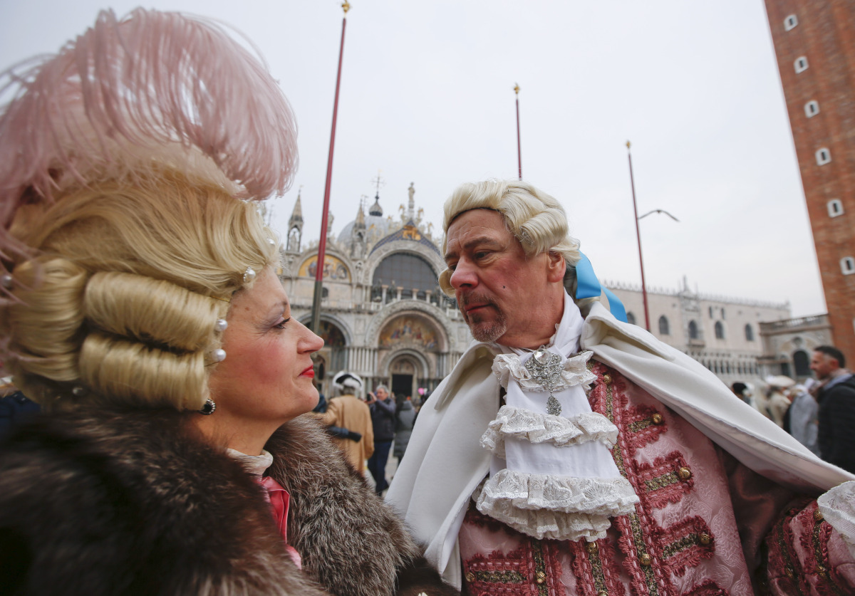 Benátky, karneval, masky, Námestie svätého Marka, Taliansko, kostýmy