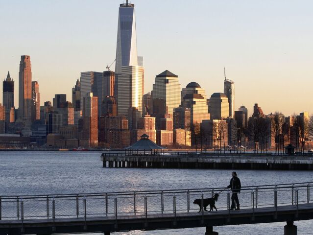 New York, New Jersey, USA, Amerika, Manhattan, One World Trade Center, Hoboken, pes, prechádzka, venčenie,