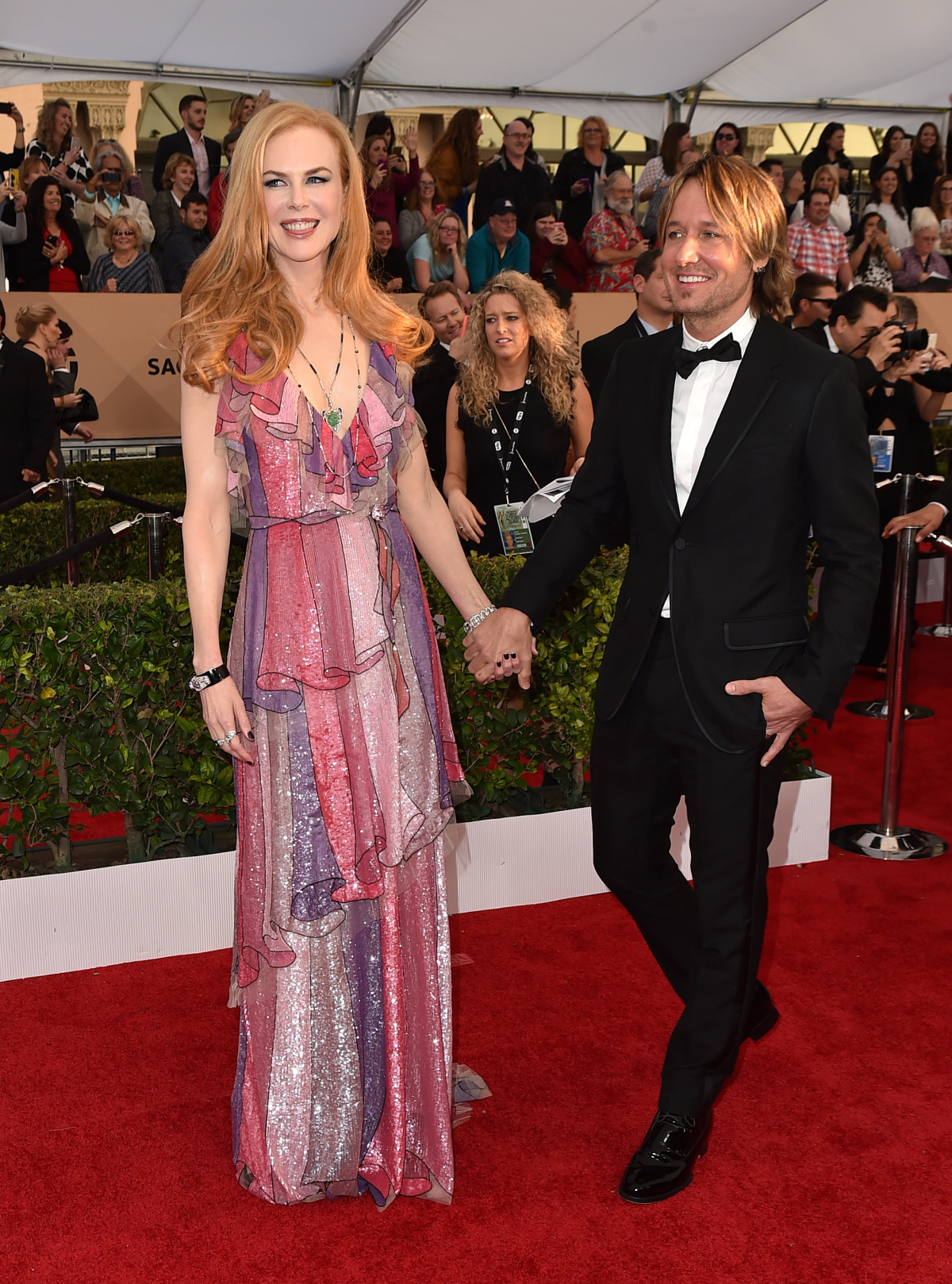 Herečka Nicole Kidman prišla v šatách Gucci.