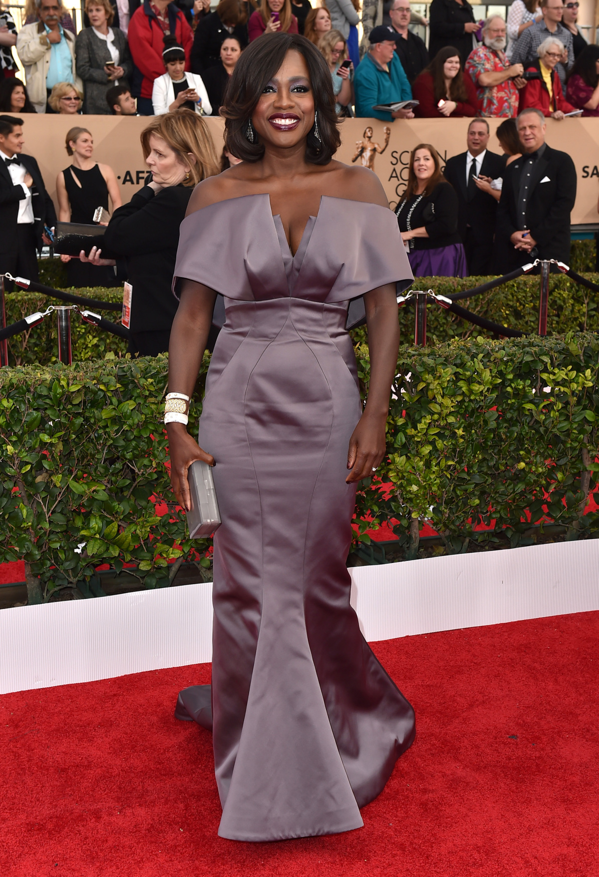 Herečka Viola Davis v róbe Zac Posen.