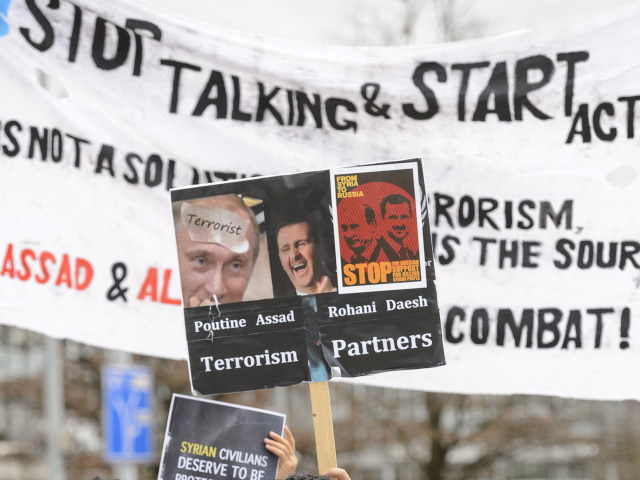 ženeva, sýria, mierové rozhovory o sýrii, rozhovory o sýrii, demonštrácia, protest,