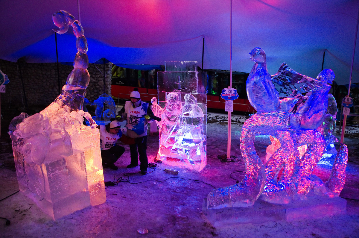 Tatry Ice Master 2016, Vysoké Tatry, ľadové sochy, Hrebienok