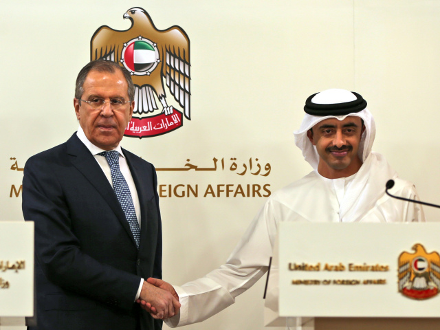 Sergej Lavrov, šejk Abdullah bin Zayed Al Nahyan