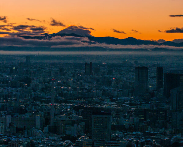 Tokio, Japonsko, mesto, hora Fuji, Fudži