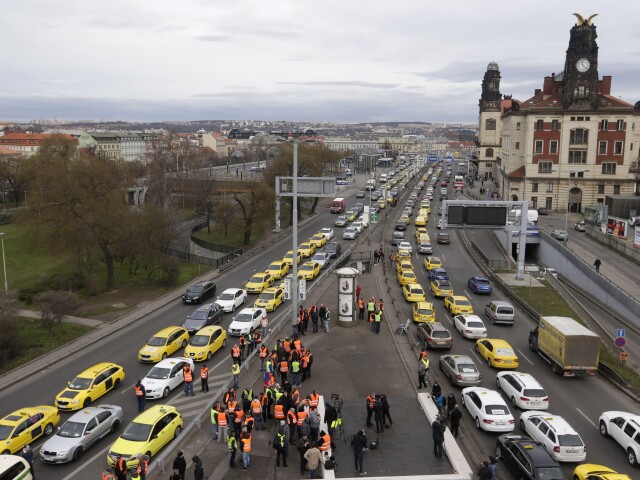 Česko, taxi, protest, taxikári,
