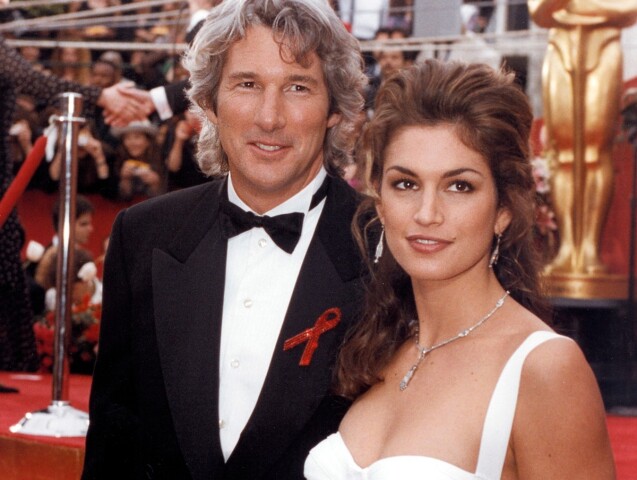 Manželia Richard Gere a Cindy Crawford na zábere z roku 1993.