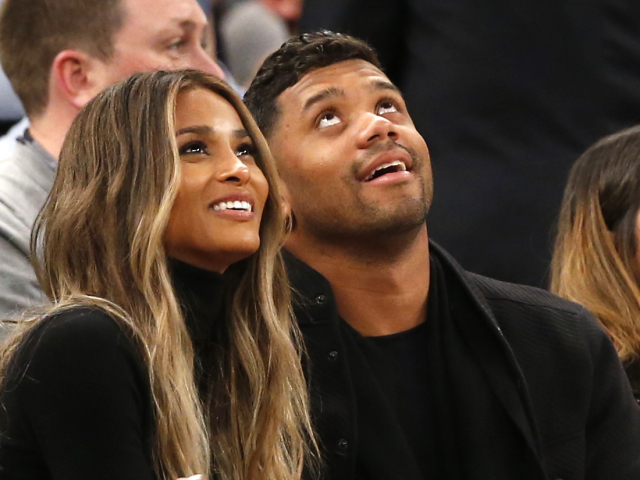 Speváčka Ciara a jej snúbenec Russell Wilson.