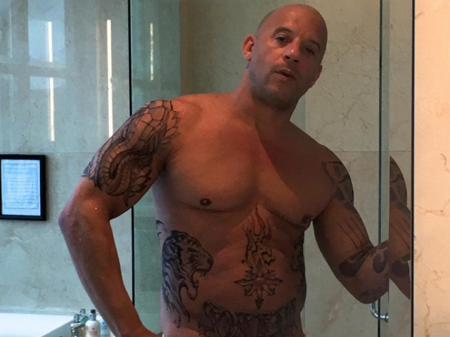Herec Vin Diesel na zábere z Instagramu.