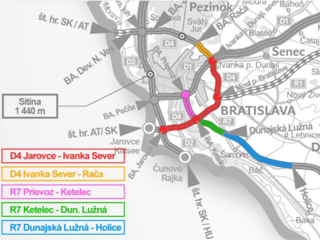 mapa, obchvat, bratislava
