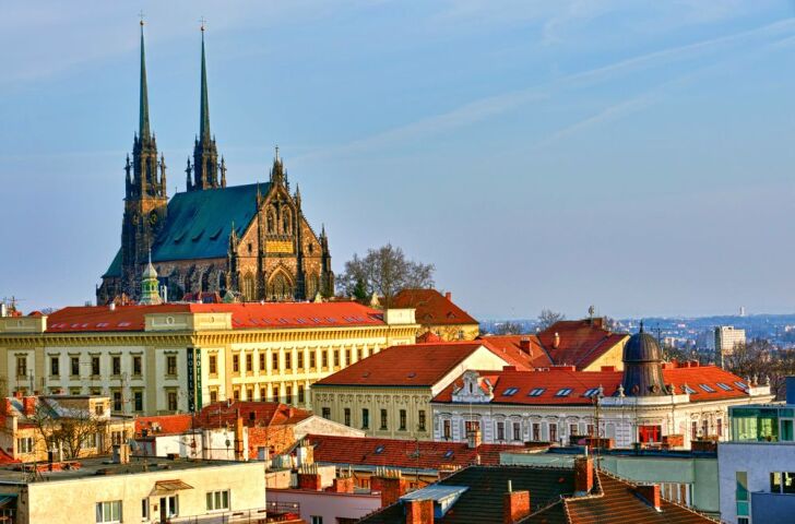 Brno, mesto, Petrov, Kostol sv. Petra a Pavla, mesto, Morava, Česko