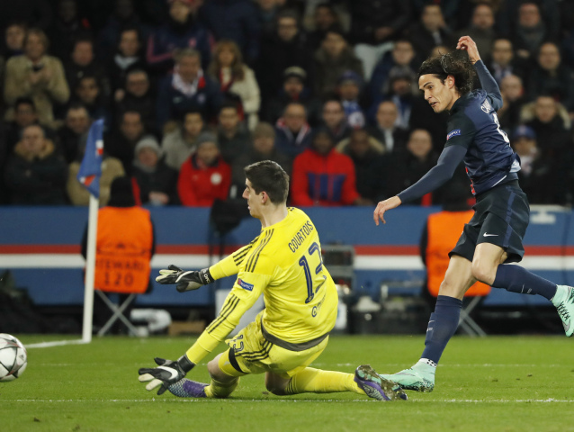 Edinson Cavani, Thibaut Curtois
