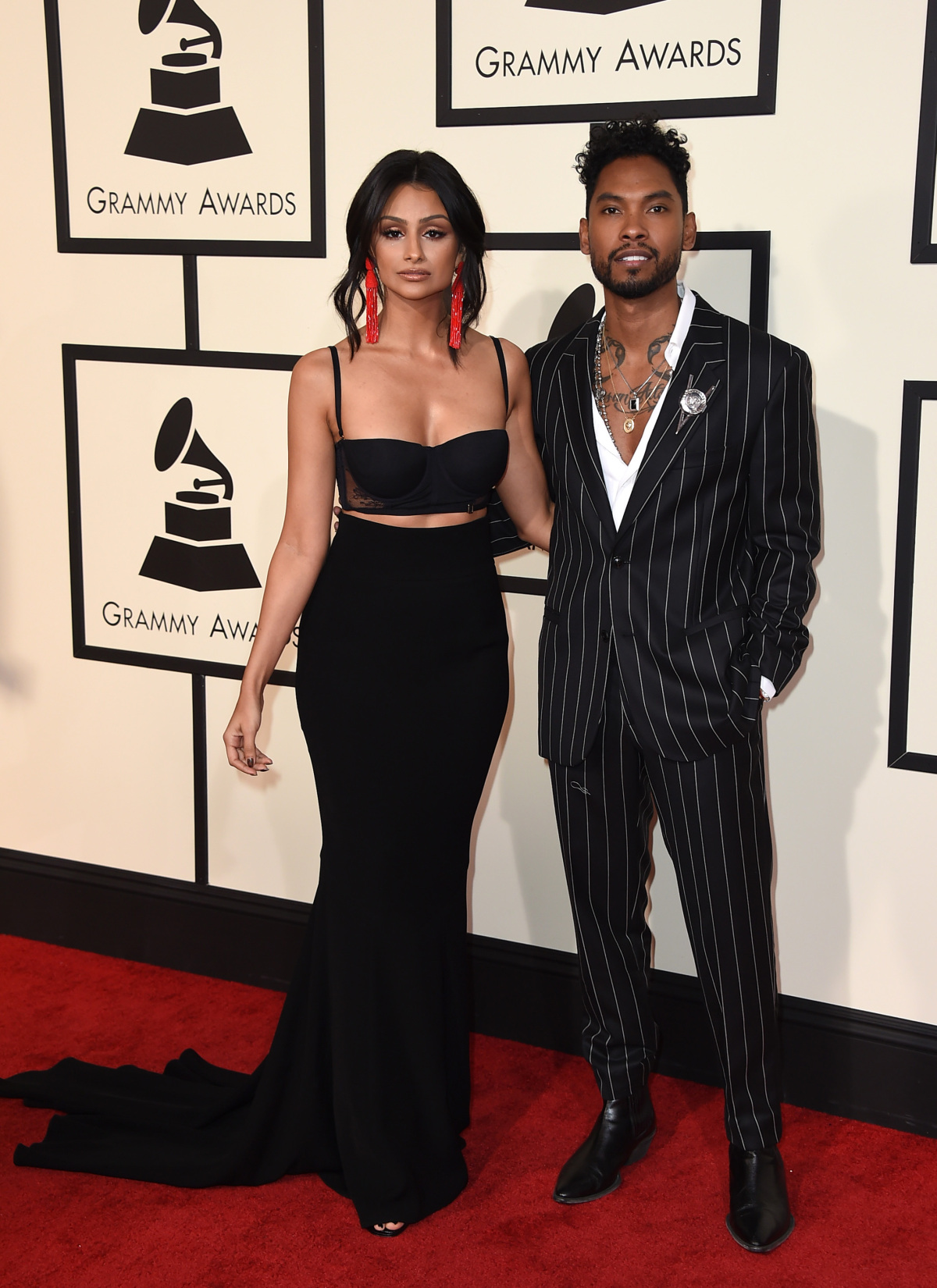 Modelka Nazanin Mandi a jej partner - spevák Miguel.