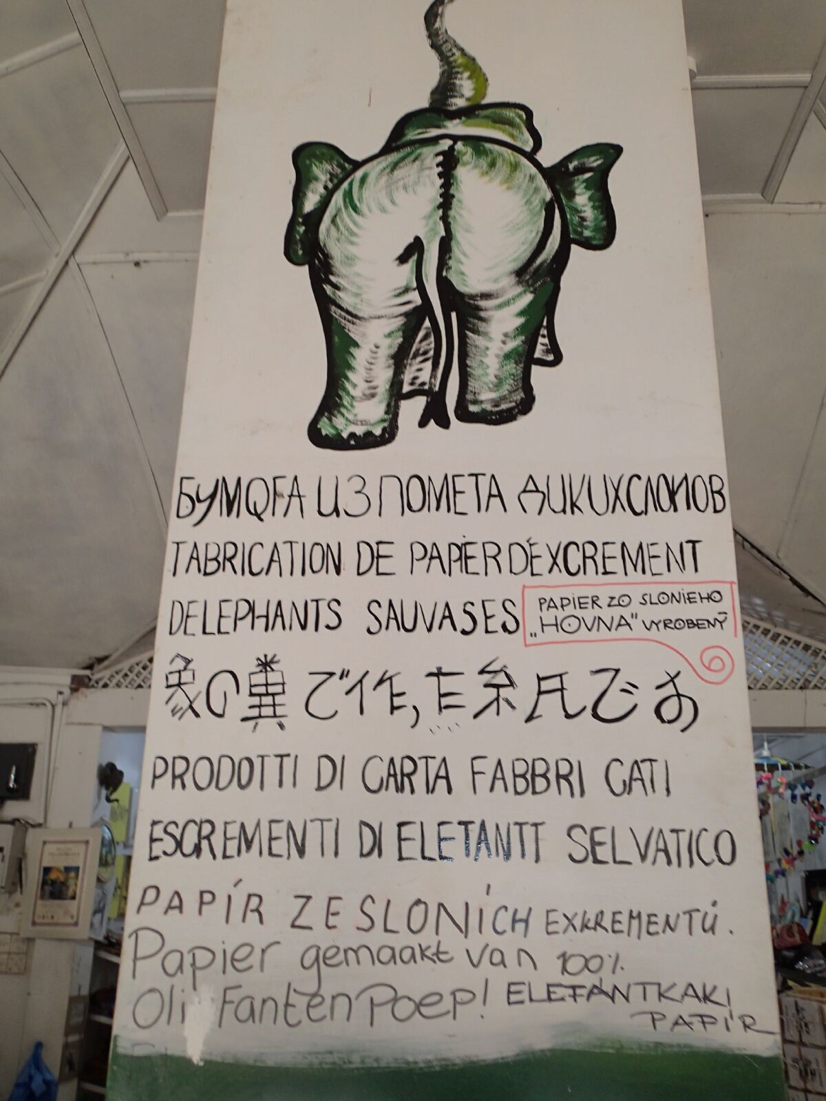 Slony, Srí Lanka, trus
