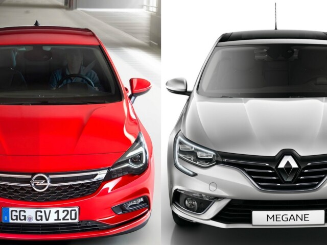 opel astra renault megane front
