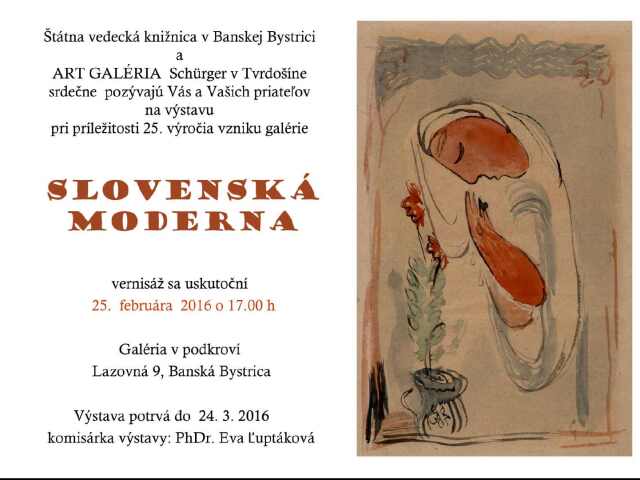 pozvánka, Slovenská moderna