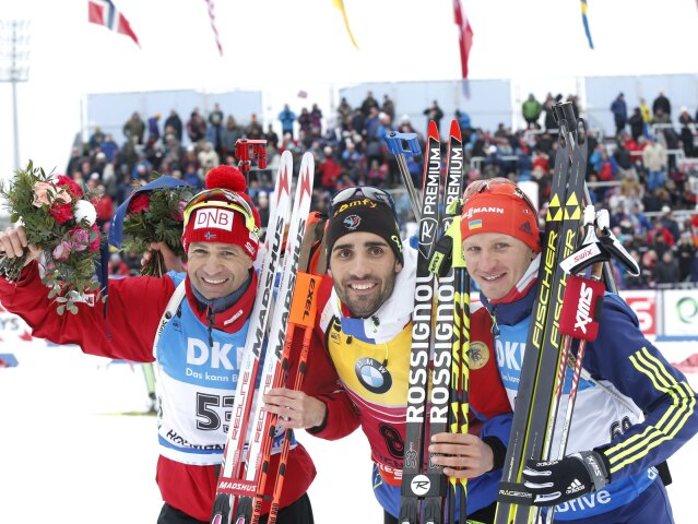 Ole Einar Björndalen, Martin Fourcade, Sergej Semionov