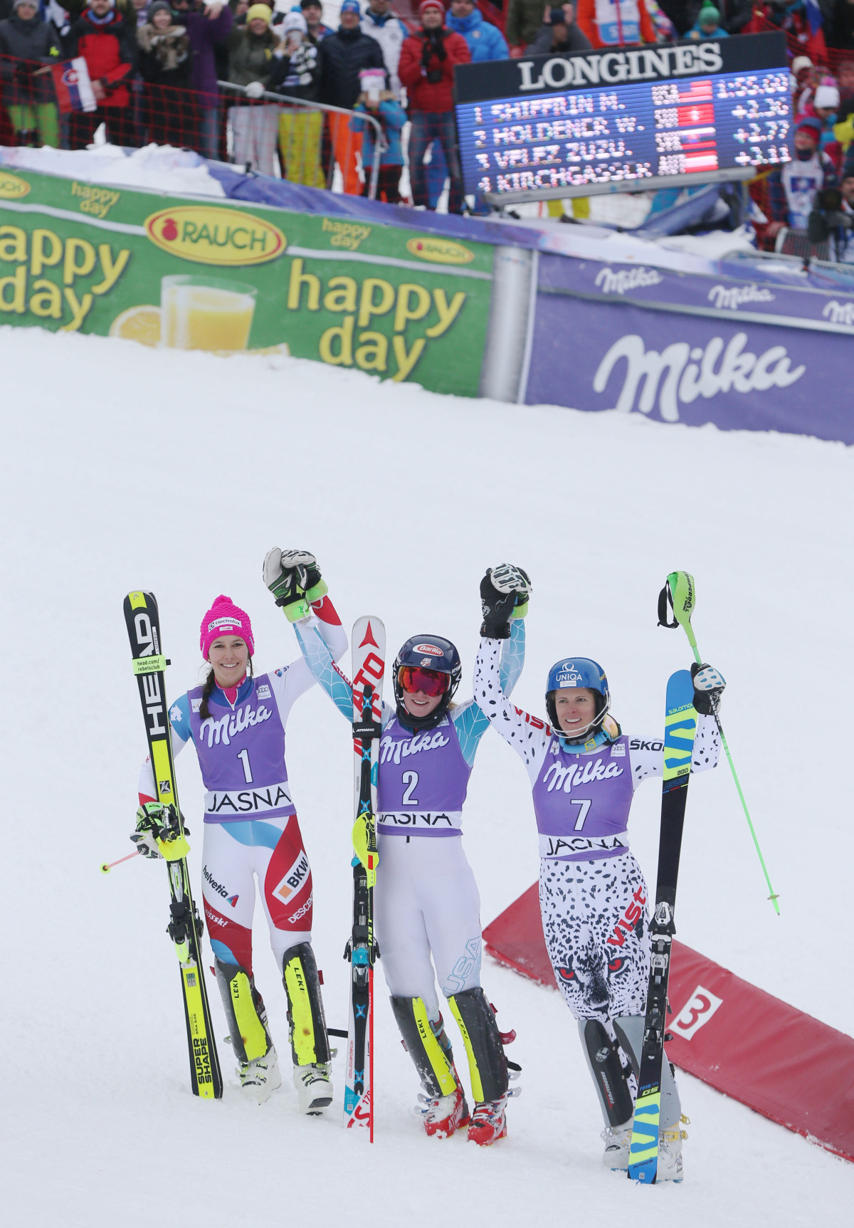 Jasna slalom  Wendy Holdener Mikaela Shiffrin Veronika Velez Zuz